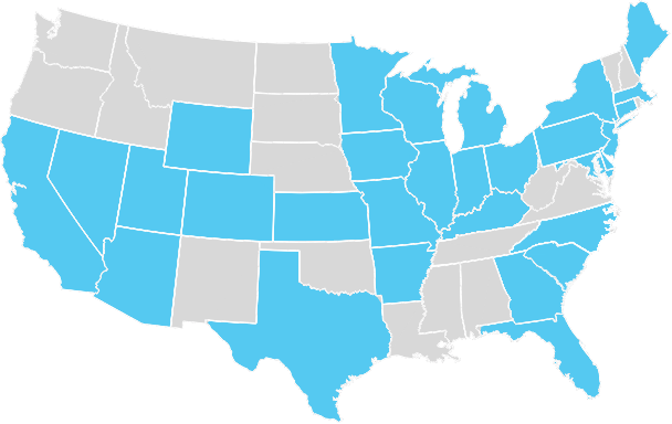 About RHP Properties - Live Life. Live it Here.® - usa-map-locations-updated
