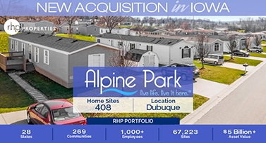 RHP Properties Announces Acquisition of Dubuque Area Manufactured Home Community