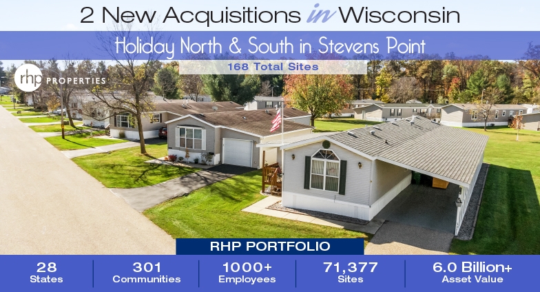 RHP Properties Announces Acquisition of Wisconsin Manufactured Home Communities