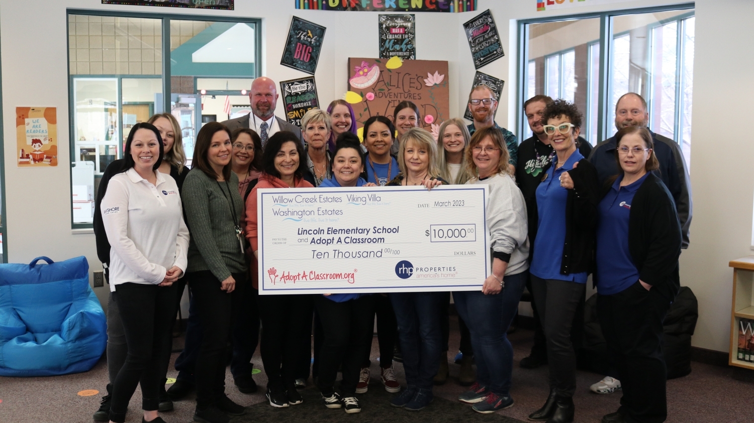RHP Properties reaches 10th school adoptions and $100,000 in donations for Nationwide educational initiatives through AdoptAClassroom.org partnership