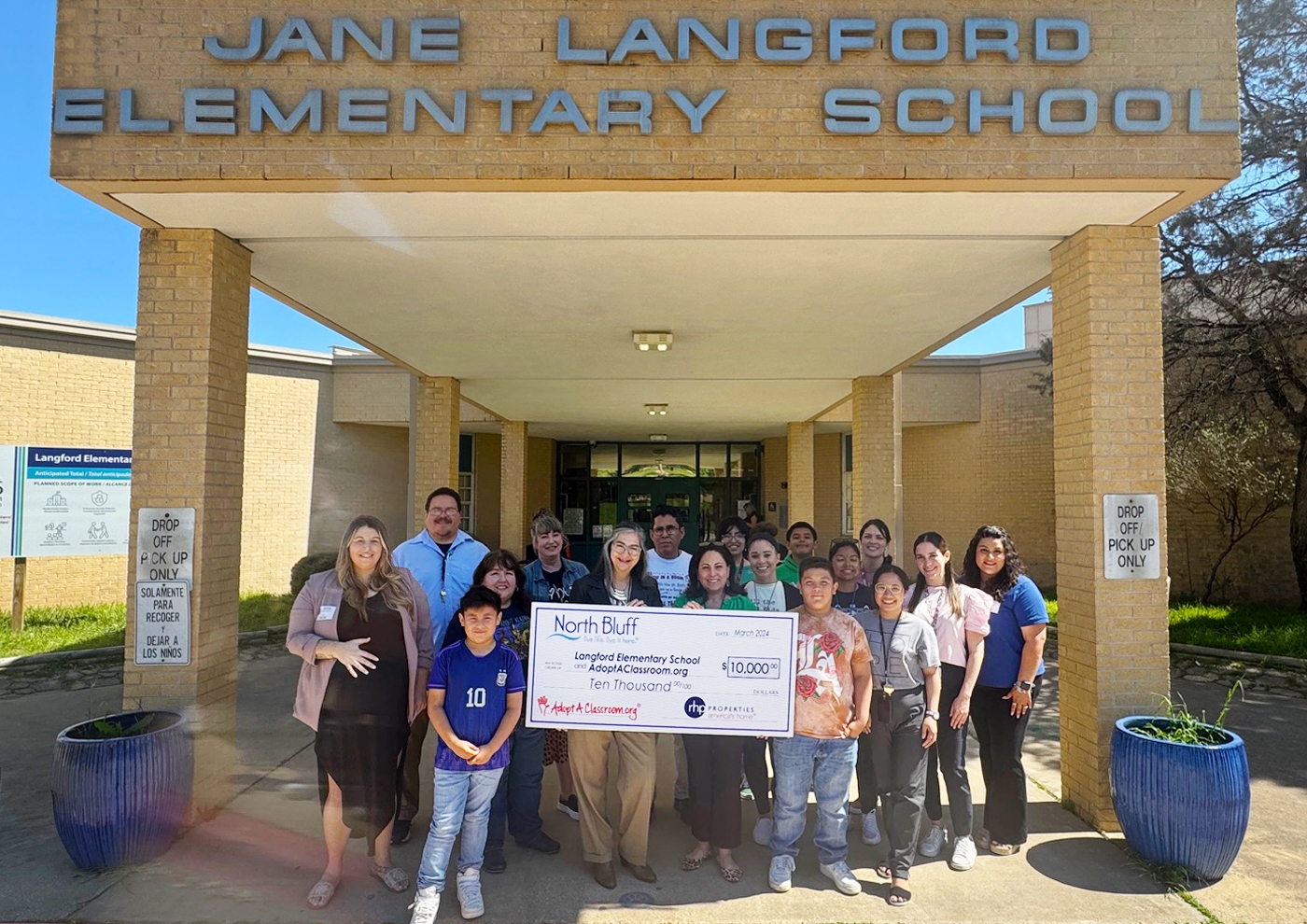 RHP Properties Partners With AdoptAClassroom.org To Support Langford Elementary School in Austin, Texas