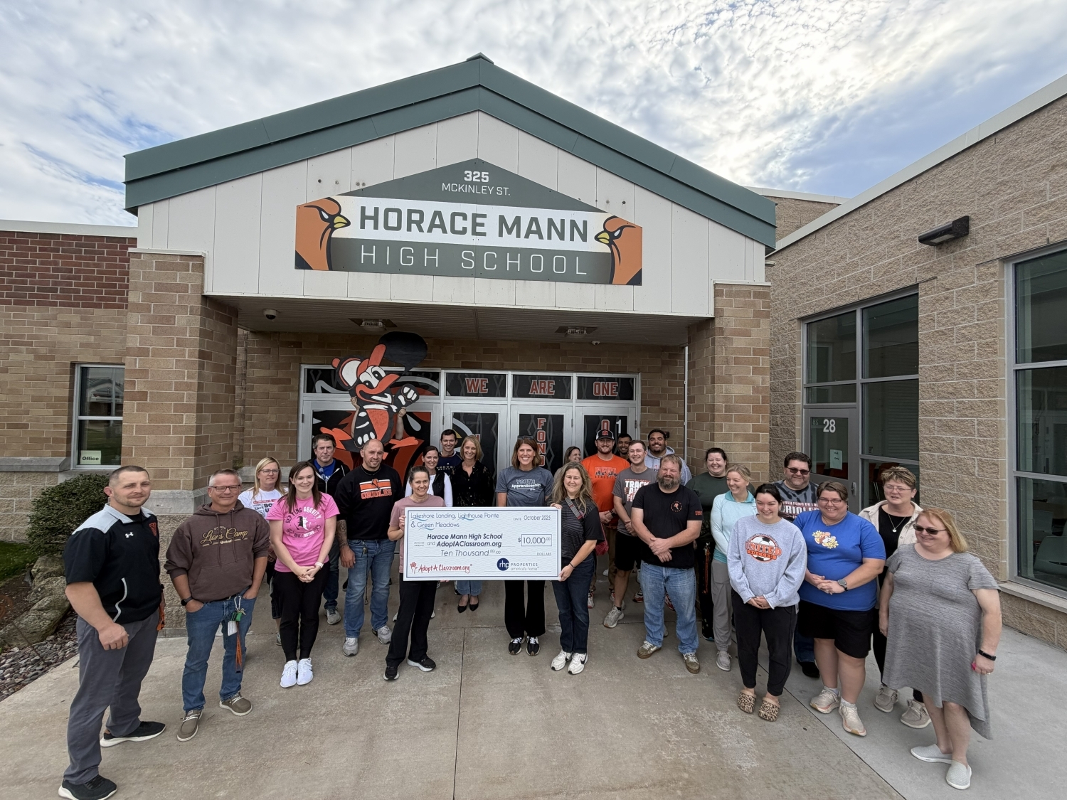 RHP Properties Partners with AdoptAClassroom.org To Support Horace Mann High School in North Fond du Lac, Wisconsin 
